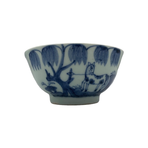 1384 - A collection of antique Chinese porcelain, including a Qing Dynasty blue and white bowl with hand-pa... 