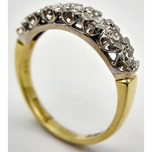 235 - AN 18K YELLOW GOLD DIAMOND RING - 0.37CTW. 3.8G. SIZE P. SPEN6001.