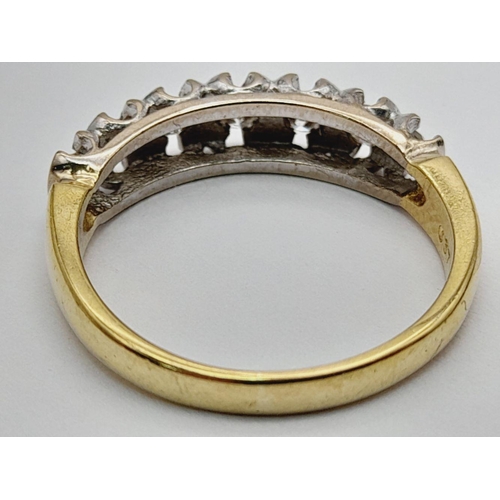 235 - AN 18K YELLOW GOLD DIAMOND RING - 0.37CTW. 3.8G. SIZE P. SPEN6001.