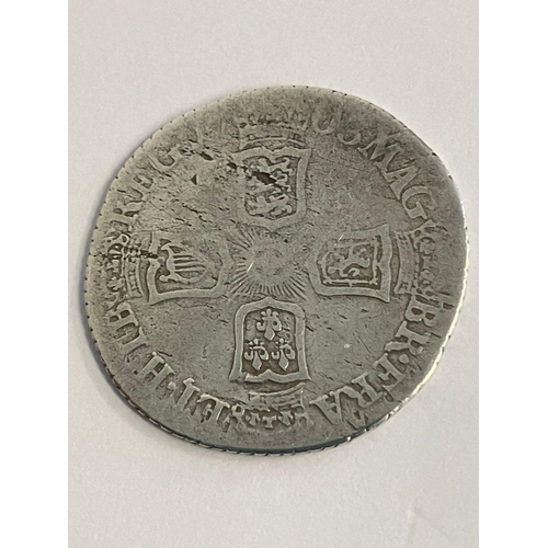 287 - 1703 QUEEN ANNE SILVER SIXPENCE. Rare ‘VIGO’ MINTAGE. Fair/fine condition.