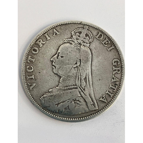 539 - 1889 SILVER DOUBLE FLORIN. Fine Condition.