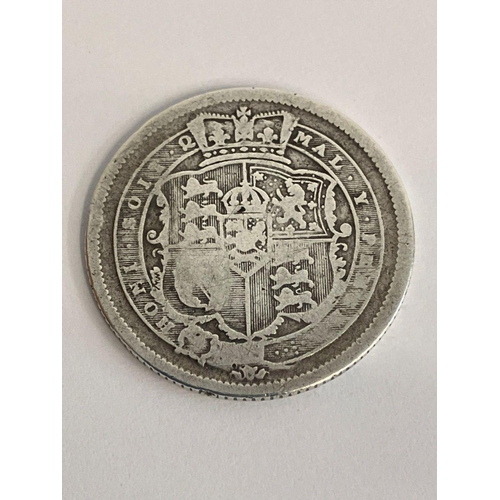 679 - 1816 GEORGE III BULLHEAD SHILLING. Fair/fine condition.