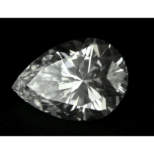 1862 - A 0.602ct Pear Shape Diamond. SI1 clarity, D colour. Comes with IDL certificate.