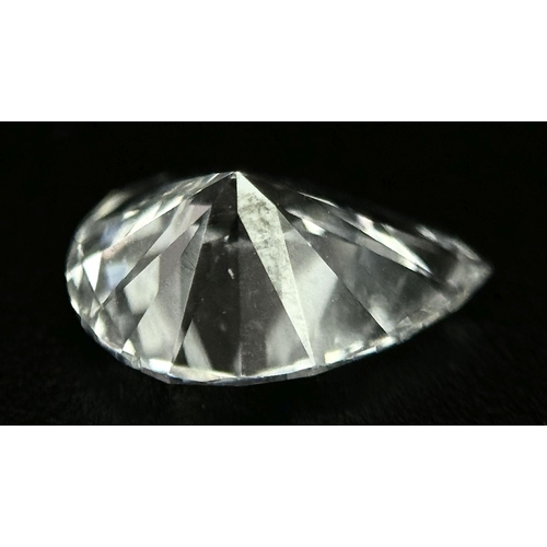 1862 - A 0.602ct Pear Shape Diamond. SI1 clarity, D colour. Comes with IDL certificate.