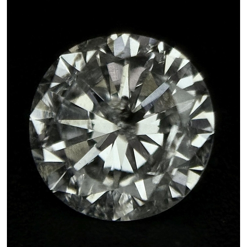 1939 - A 0.548ct Round Brilliant Cut Diamond. I1 clarity, F colour. Comes with IDL certificate.