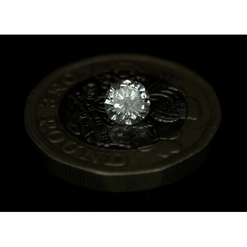 1939 - A 0.548ct Round Brilliant Cut Diamond. I1 clarity, F colour. Comes with IDL certificate.