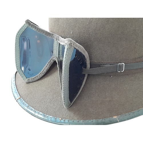 160 - A WW2 Second Pattern 1942 Issue German Africa Corps Tropical Helmet & Sand Goggles. Nice clean examp... 