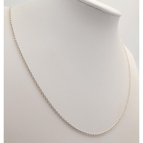 2015 - A Tiffany & Co Elsa Peretti 925 Silver Chain Necklace. 46cm length.