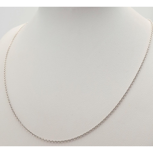 2015 - A Tiffany & Co Elsa Peretti 925 Silver Chain Necklace. 46cm length.