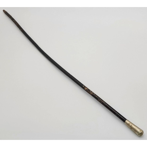 1515 - An Antique Royal Artillery Crested Swagger Stick. 69cm Length