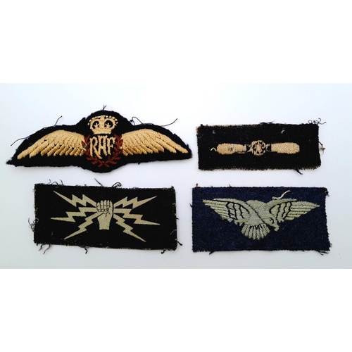 2069 - Four Vintage RAF Cloth Badges.