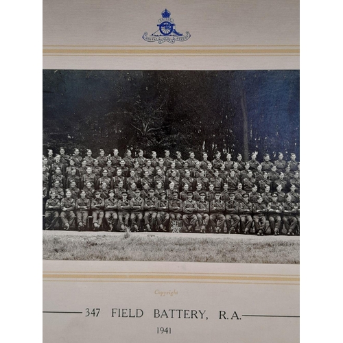 2058 - A 1941 Picture of the R.A. 347 Field Battery. 38 x 23.