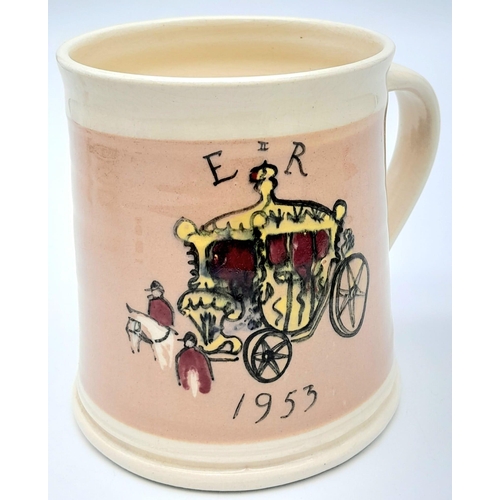 2071 - A 1953 CORONATION MUG  .   10cms TALL