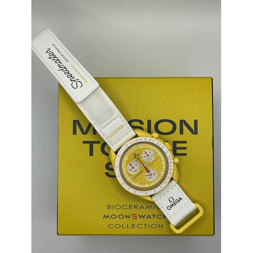 256 - A Brand New Unworn 2023 Omega x Swatch WATCH, Mission to the Sun, Comes with Box & Papers, ref 387