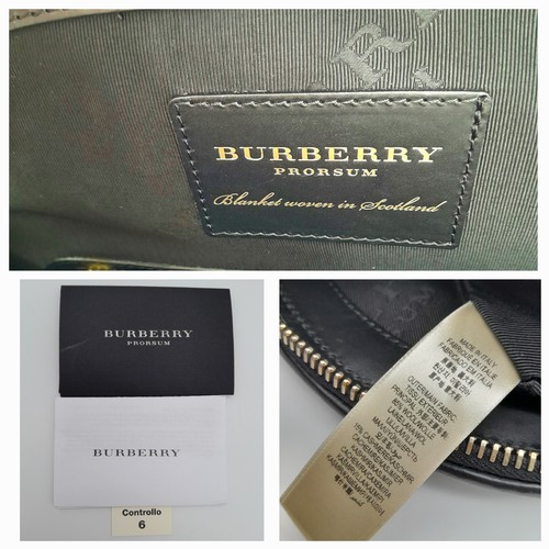 151 - A Rare Burberry Prorsum Winter Tote Bag. Black and navy soft wool exterior. Spacious interior with t... 