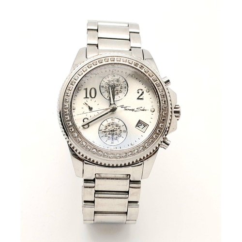 1024 - A Thomas Sabo Quartz Ladies Watch. Stainless steel bracelet and case - 34mm. Silver tone dial with t... 