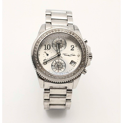 1024 - A Thomas Sabo Quartz Ladies Watch. Stainless steel bracelet and case - 34mm. Silver tone dial with t... 