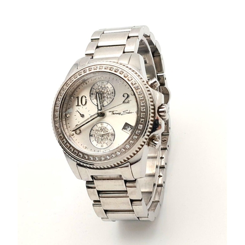 1024 - A Thomas Sabo Quartz Ladies Watch. Stainless steel bracelet and case - 34mm. Silver tone dial with t... 