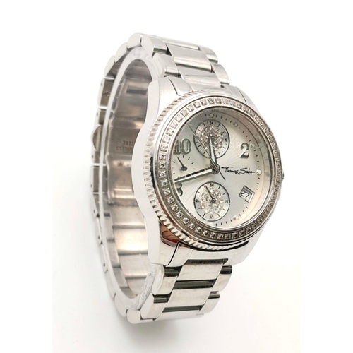 1024 - A Thomas Sabo Quartz Ladies Watch. Stainless steel bracelet and case - 34mm. Silver tone dial with t... 