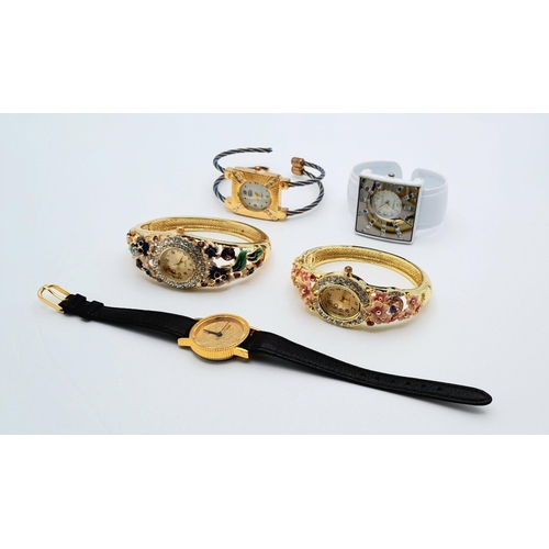 1817 - Five Different Style Ladies Fashion Watches. All in excellent condition but in need of batteries so ... 