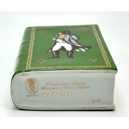 1874 - An Empty Collectible Limoges Porcelain Bottle of Napoleon Cognac. 12cm x 23cm