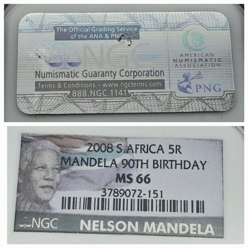 1998 - A Nelson Mandela Commemorative Coin. Proof - in case.