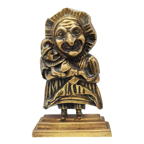 849 - A Vintage Pair of Punch and Judy Brass Doorstops! 30cm x 20cm