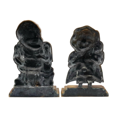 849 - A Vintage Pair of Punch and Judy Brass Doorstops! 30cm x 20cm