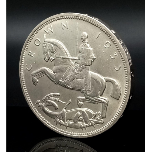 856 - A 1935 Silver Rocking Horse Crown - Uncirculated