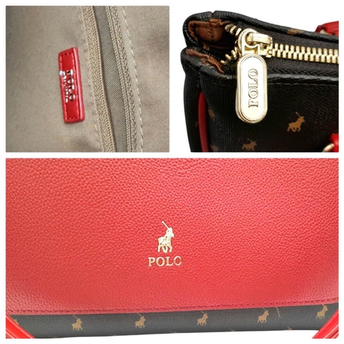 989 - A Ralph Lauren Polo Brown Tote Handbag. 35cm x 27cm.