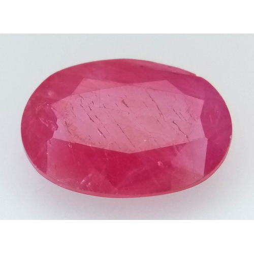 1115 - A 5.08ct Untreated Afghanistan Mines Ruby Gemstone, Oval Shape Comes with GFCO certificate.