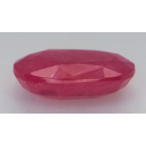 1115 - A 5.08ct Untreated Afghanistan Mines Ruby Gemstone, Oval Shape Comes with GFCO certificate.