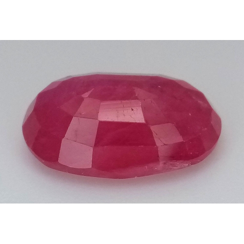 1115 - A 5.08ct Untreated Afghanistan Mines Ruby Gemstone, Oval Shape Comes with GFCO certificate.