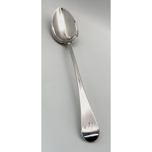 1356 - An antique Georgian sterling silver Basting spoon. Full London hallmarks, 1813. Total weight 107.6G.... 