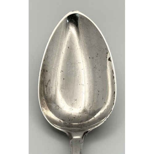 1356 - An antique Georgian sterling silver Basting spoon. Full London hallmarks, 1813. Total weight 107.6G.... 