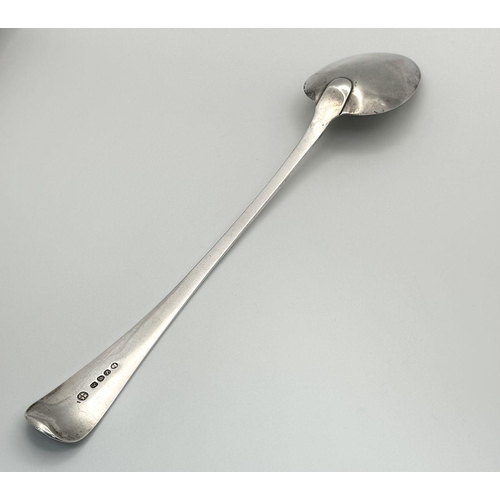 1356 - An antique Georgian sterling silver Basting spoon. Full London hallmarks, 1813. Total weight 107.6G.... 