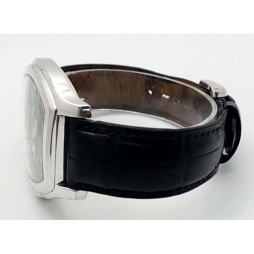 144 - A Chopard Limited Edition 'The Prince's Foundation' Automatic Gents Watch. Black leather strap. Stai... 