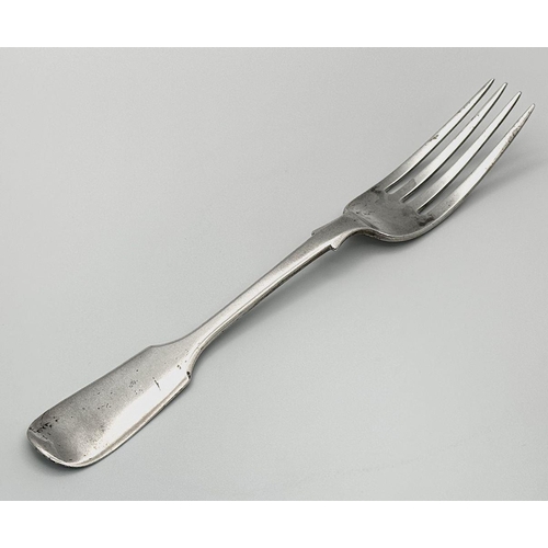 1769 - An antique Victorian sterling silver fork. Full London hallmarks, 1838. Total weight 70.5G. Total le... 