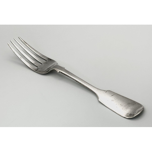 1769 - An antique Victorian sterling silver fork. Full London hallmarks, 1838. Total weight 70.5G. Total le... 