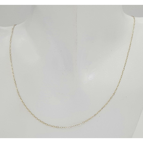 2004 - A 9K Yellow Gold Disappearing Necklace. 40cm. 0.37g.