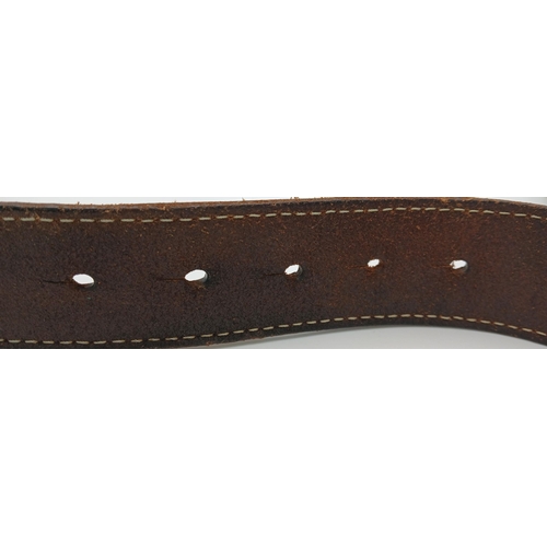 375 - A D&G Brown Leather Belt. 100cm total length. In good condition but please see photos.  Ref: STK0198... 