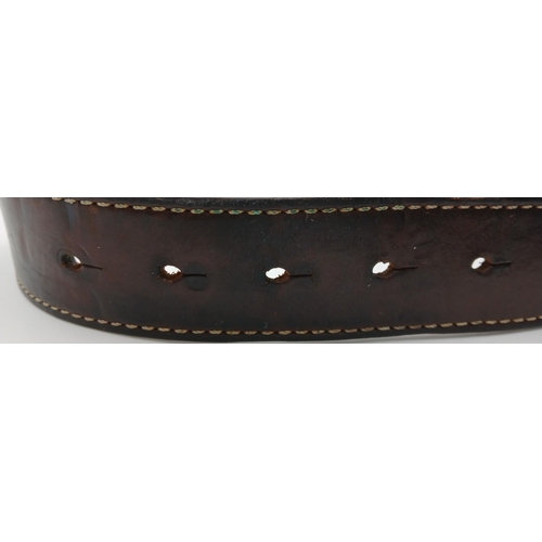 375 - A D&G Brown Leather Belt. 100cm total length. In good condition but please see photos.  Ref: STK0198... 