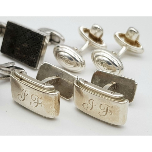 571 - Seven Pairs of Designer Cufflinks: 2 x Dunhill, 1 x Gucci, 1 x Tiffany, 1 x Hermes, 1 x Prada and on... 