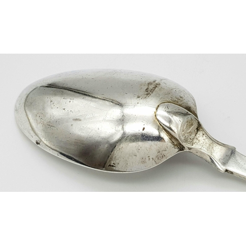 1222 - An antique sterling silver basting spoon. Full London hallmarks, 1826. Total weight 148G. Total leng... 