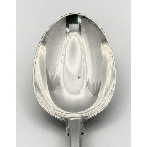 1236 - An antique sterling silver spoon. Full hallmarks London, 1909. Total weight 77.9G. Total length 23cm... 