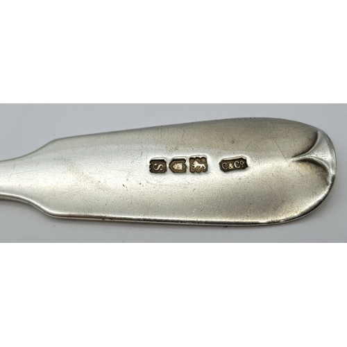 1916 - An antique sterling silver spoon. Full London hallmarks, 1913. Total weight 41.9G. Total length 18.5... 