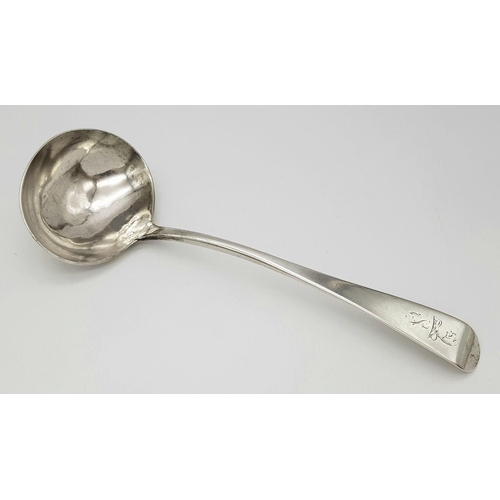 1937 - An antique Georgian sterling silver ladle. Full London hallmarks, 1792. Total weight 55G. Total leng... 