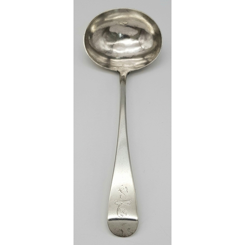 1937 - An antique Georgian sterling silver ladle. Full London hallmarks, 1792. Total weight 55G. Total leng... 