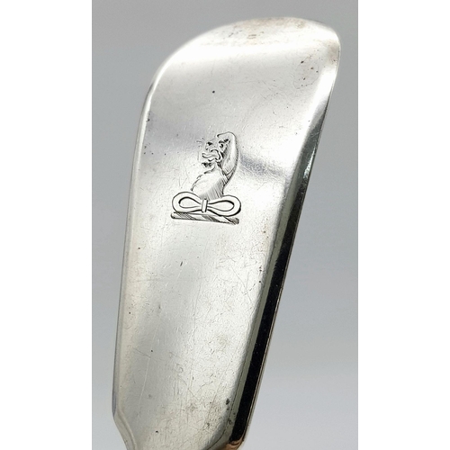 1958 - An antique sterling silver basting spoon. Full London hallmarks, 1826. Total weight 149.8G. Total le... 