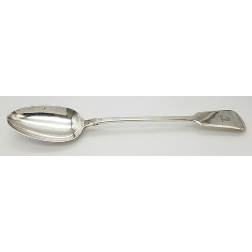 1958 - An antique sterling silver basting spoon. Full London hallmarks, 1826. Total weight 149.8G. Total le... 